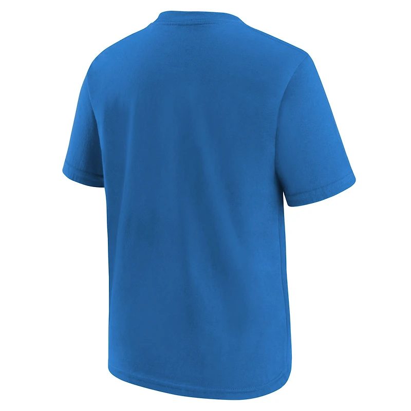 T-shirt Nike bleu pour jeunes avec logo essentiel de l'équipe Oklahoma City Thunder