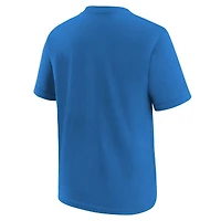 T-shirt Nike bleu pour jeunes avec logo essentiel de l'équipe Oklahoma City Thunder