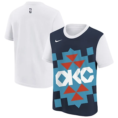 Youth Nike Navy Oklahoma City Thunder Edition Max90 Big Logo T-Shirt