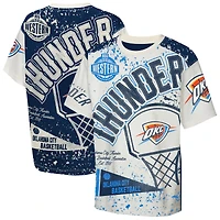 Youth Outerstuff Cream Oklahoma City Thunder Top Player All-Over-Print T-Shirt