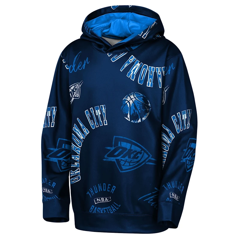 Sweat à capuche bleu marine Youth Outerstuff Oklahoma City Thunder Moving Violation