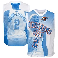 Maillot de mode domicile bleu Outerstuff Shai Gilgeous-Alexander pour jeunes du Thunder d'Oklahoma City