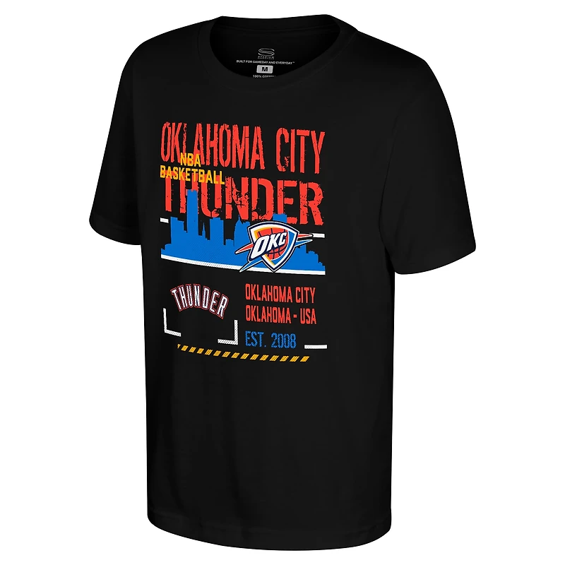 Youth Stadium Essentials Black Oklahoma City Thunder Hideout T-Shirt
