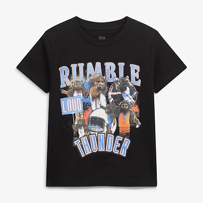 Youth Stadium Essentials Black Oklahoma City Thunder Mascot Crossroads T-Shirt
