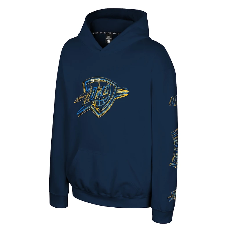 Sweat à capuche Youth Stadium Essentials bleu marine Oklahoma City Thunder Legends Elementized