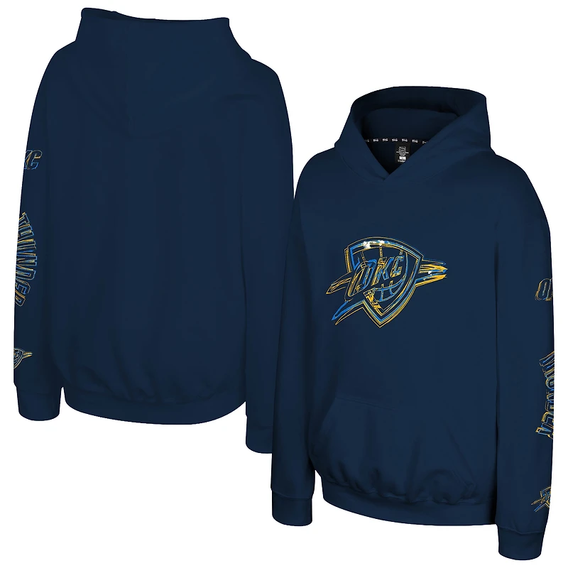 Youth Stadium Essentials Navy Oklahoma City Thunder Legends Elementized Hoodie