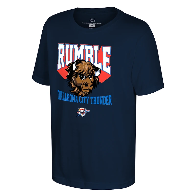 Youth Stadium Essentials Navy Oklahoma City Thunder Most Valuable Mascot T-Shirt