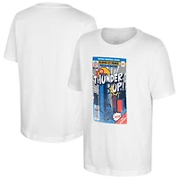 Youth Stadium Essentials White Oklahoma City Thunder Comic Book Cover T-Shirt