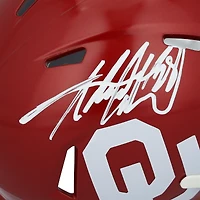 Casque Riddell Speed ​​Mini autographié par Adrian Peterson des Oklahoma Sooners