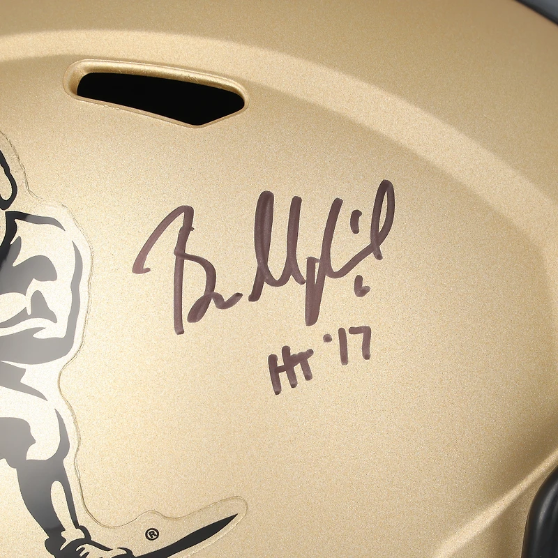 Baker Mayfield Oklahoma Sooners Autographed Gold Heisman Speed Replica Helmet with "HS 17" Inscription