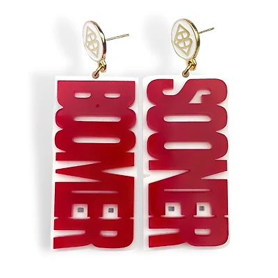 Brianna Cannon Oklahoma Sooners Boucles d'oreilles avec grand mot