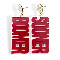 Brianna Cannon Oklahoma Sooners Boucles d'oreilles avec grand mot