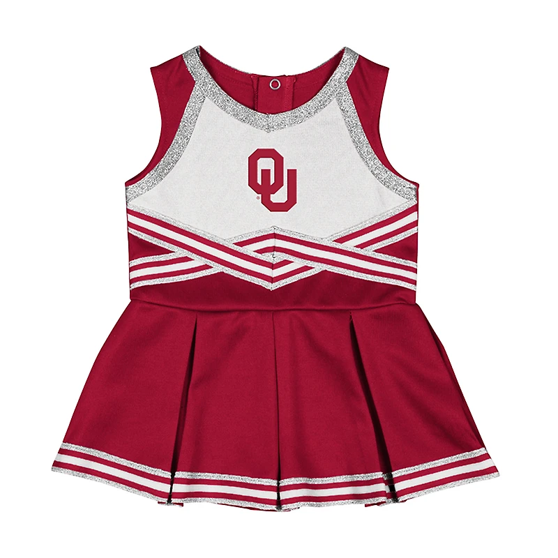 Robe de cheerleading Lollipop Park pour filles, motif Colosseum Crimson des Oklahoma Sooners