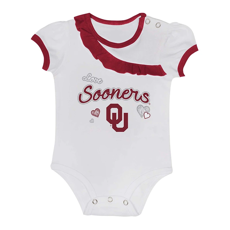 Ensemble body et jupe deux pièces pour nouveau-né bébé Oklahoma Sooners Love My Team filles