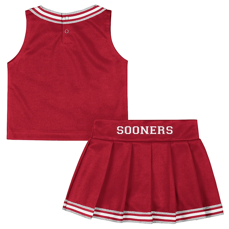 Girls Toddler Colosseum Crimson Oklahoma Sooners Lollipop Park Cheer Two-Piece Set