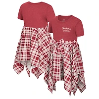 Girls Toddler Colosseum Crimson Oklahoma Sooners Marceline Plaid Dress