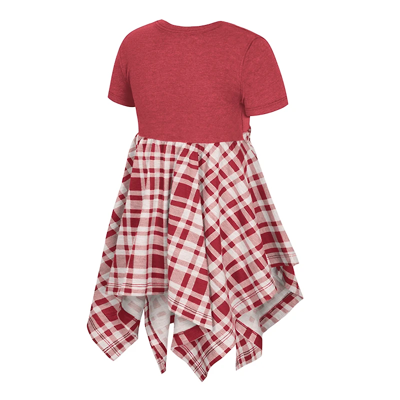 Girls Toddler Colosseum Crimson Oklahoma Sooners Marceline Plaid Dress