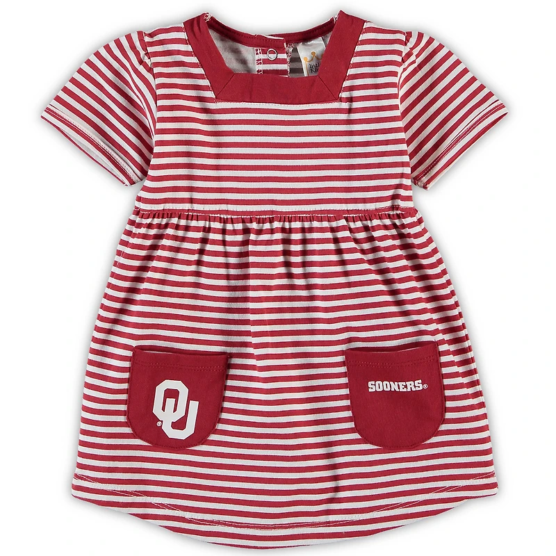 Robe rayée Oklahoma Sooners pour tout-petit avec poches fille