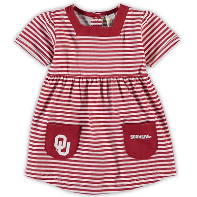 Robe rayée Oklahoma Sooners pour tout-petit avec poches fille