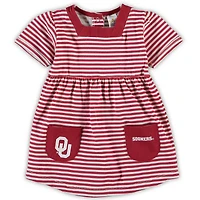Robe rayée Oklahoma Sooners pour tout-petit avec poches fille