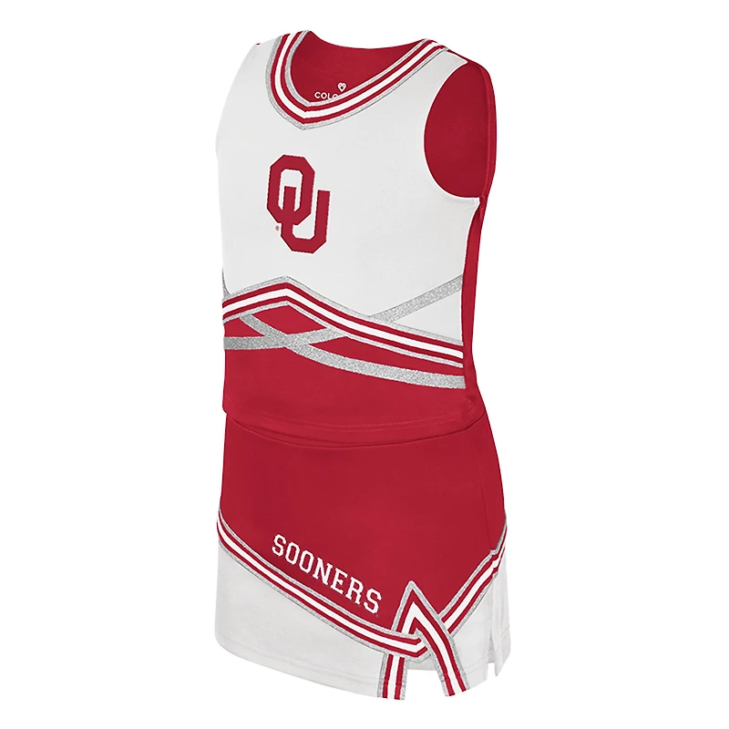 Girls Youth Colosseum Crimson Oklahoma Sooners Lollipop Park Cheer Two-Piece Set