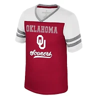 Girls Youth Colosseum Crimson Oklahoma Sooners Princess Bubblegum Bling T-Shirt
