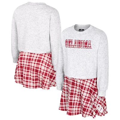 Ensemble jupe et haut à carreaux Marceline gris pour filles Colosseum Oklahoma Sooners