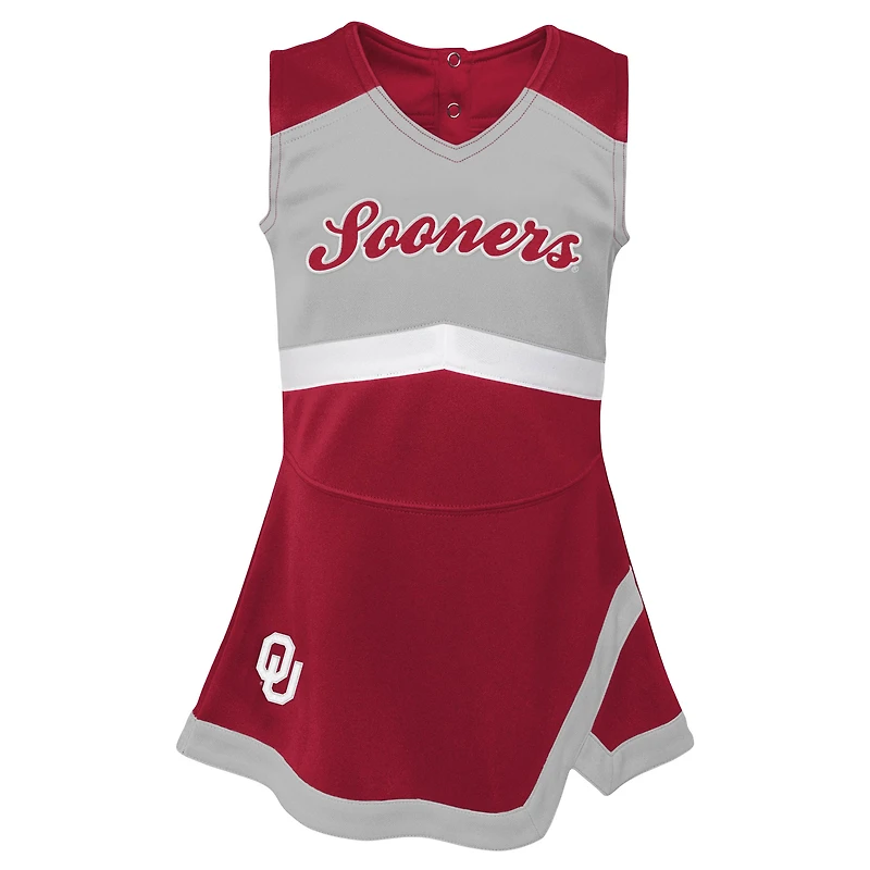 Girls Youth Crimson/Gray Oklahoma Sooners Cheer Captain Jumper Dress