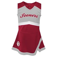 Girls Youth Crimson/Gray Oklahoma Sooners Cheer Captain Jumper Dress