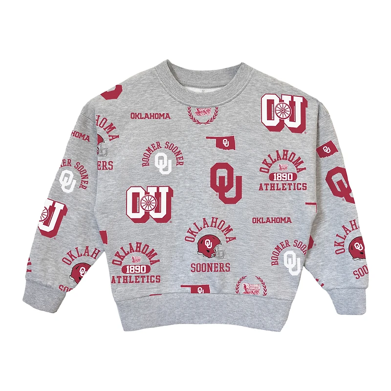 Sweat-shirt à capuche gris chiné Gameday Couture des Oklahoma Sooners Always On Repeat pour filles