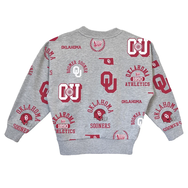 Sweat-shirt à capuche gris chiné Gameday Couture des Oklahoma Sooners Always On Repeat pour filles