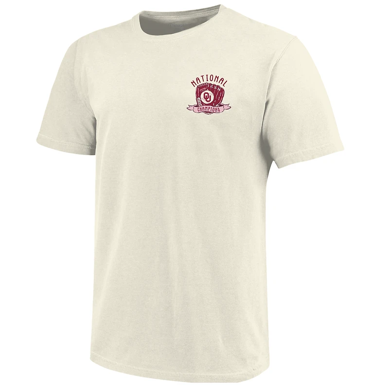 Girls Youth Image One Cream Oklahoma Sooners 2026 NCAA Baseball Men's College World Series Champions Fine Jersey T-Shirt