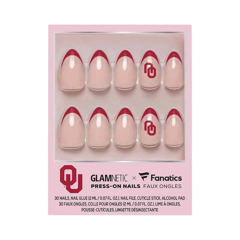 Kit manucure Glamnetic x Fanatics Oklahoma Sooners