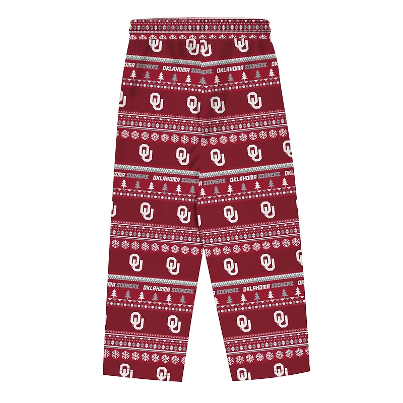 Infant & Newborn Outerstuff  Crimson Oklahoma Sooners Ugly Sweater Pajama Set