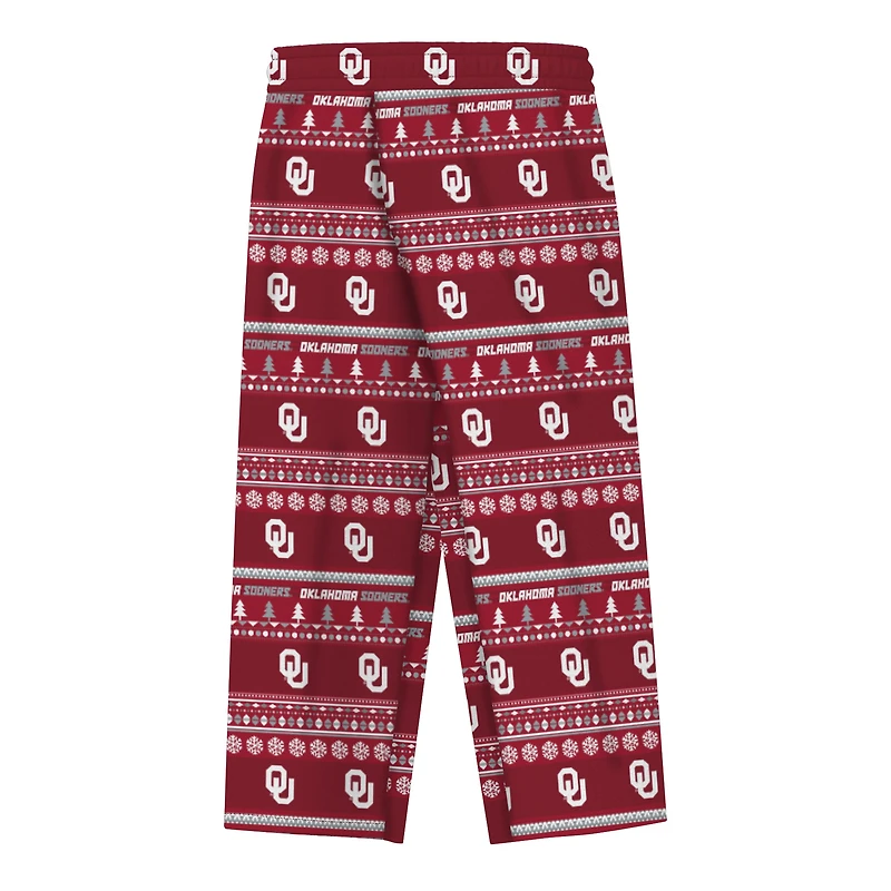 Infant & Newborn Outerstuff Crimson Oklahoma Sooners Ugly Sweater Pajama Set