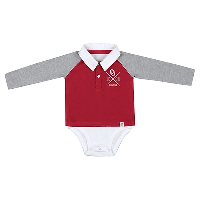 Body de rugby Pete pour bébé Colosseum Crimson Oklahoma Sooners