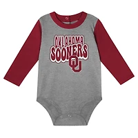 Ensemble body à manches longues et pantalon pour bébé Crimson Oklahoma Sooners Double Up