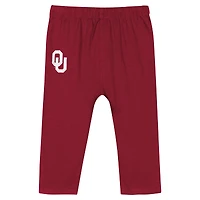 Ensemble body à manches longues et pantalon pour bébé Crimson Oklahoma Sooners Double Up