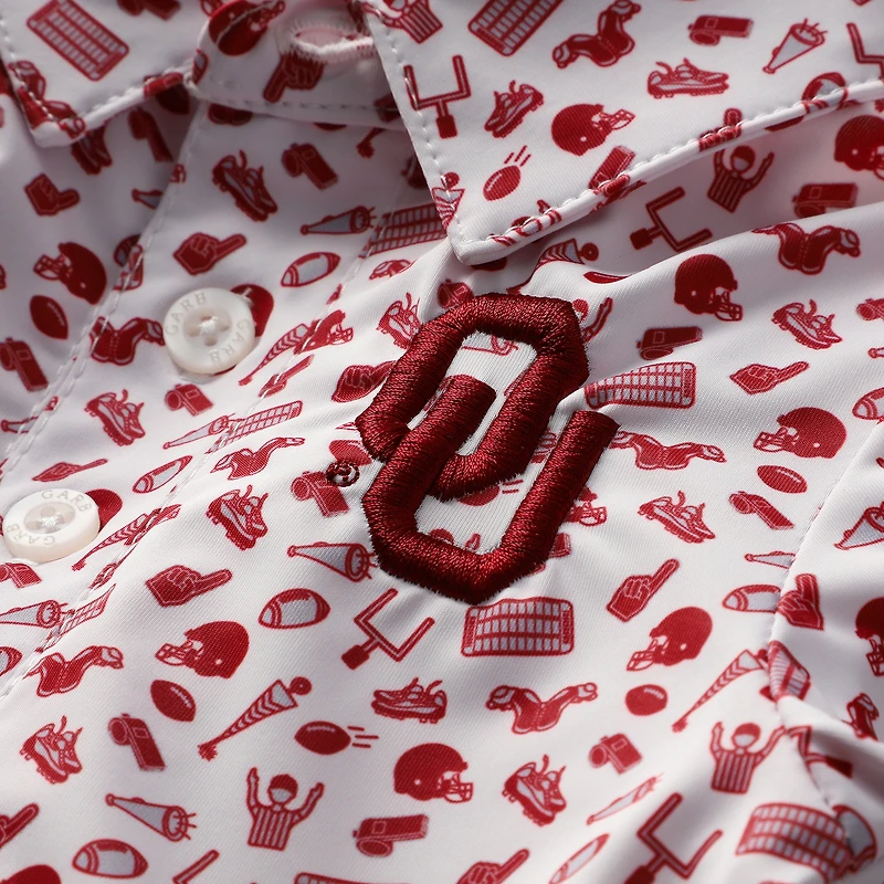 Body polo de performance à imprimé intégral Tom des Sooners l'Oklahoma pour bébé