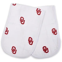Lot de 2 bavoirs en mousseline pour bébé Three Little Anchors Oklahoma Sooners