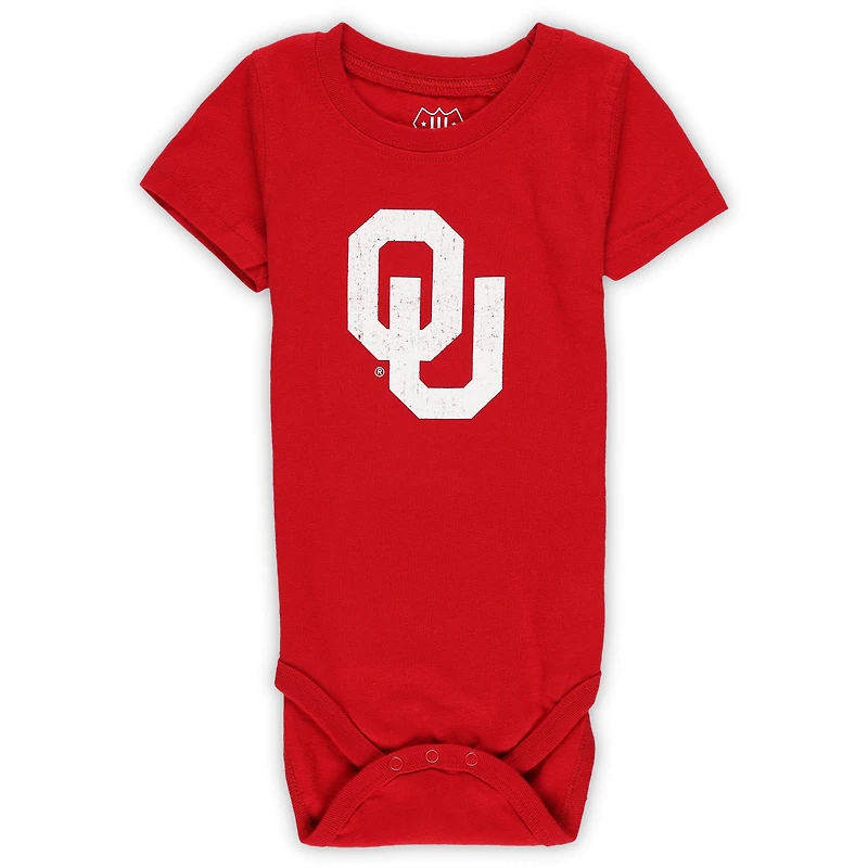 Infant Wes & Willy  Oklahoma Sooners Three-Pack Bodysuit Set