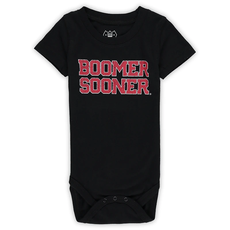Infant Wes & Willy Oklahoma Sooners Three-Pack Bodysuit Set