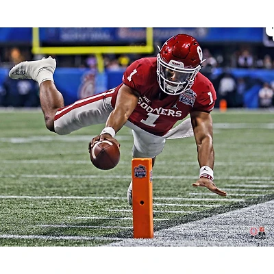 Jalen Hurts Oklahoma Sooners Unsigned Touchdown Photograph