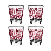 Logo Brands Oklahoma Sooners 4-Pack 2oz. Shot Glass Set
