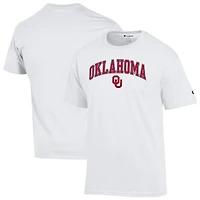 Men's Champion  White Oklahoma Sooners Arch Over Logo T-Shirt