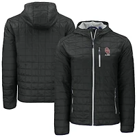 Veste à capuche zippée intégrale Cutter & Buck Gray Oklahoma Sooners Rainier Eco PrimaLoft pour homme