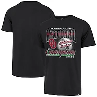 T-shirt Franklin noir pour homme, numéro 47, Oklahoma Sooners, champions des College World Series de baseball universitaire NCAA 2026.