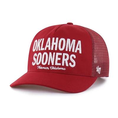 Casquette trucker ajustable Crimson Oklahoma Sooners '47 pour homme