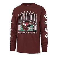 Men's '47  Crimson Oklahoma Sooners Go Big Long Sleeve T-Shirt