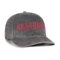 Men's '47  Gray Oklahoma Sooners Reclaim Snow Wash Corduroy Hitch Adjustable Hat